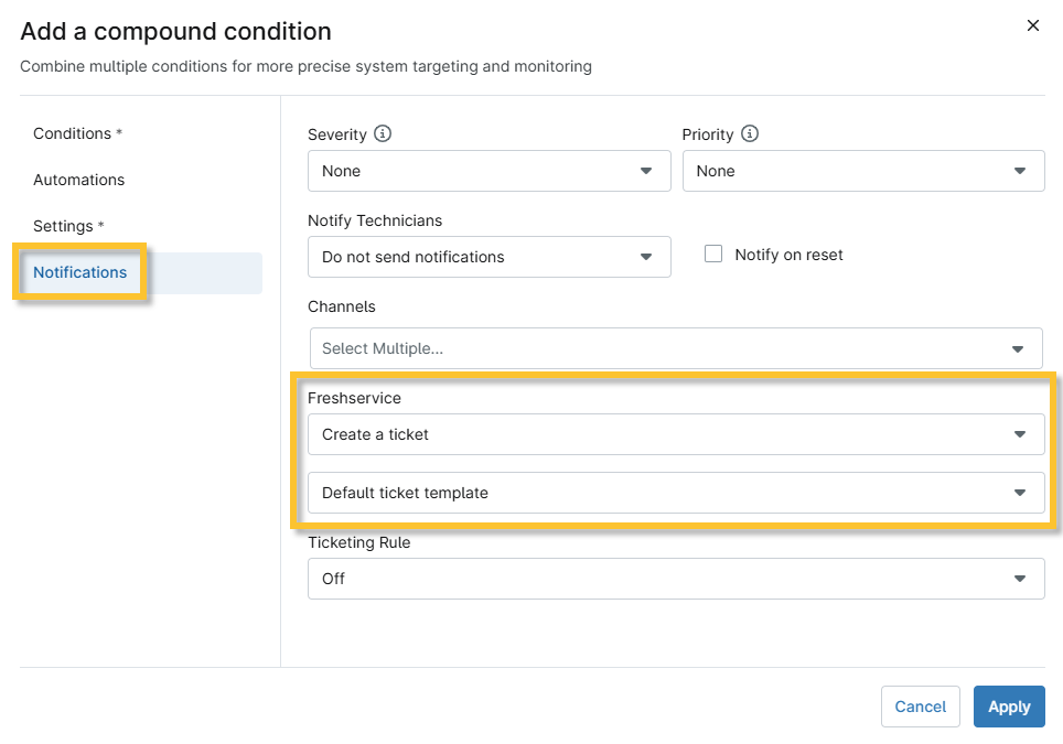 freshservice_create ticket from compound condition.png